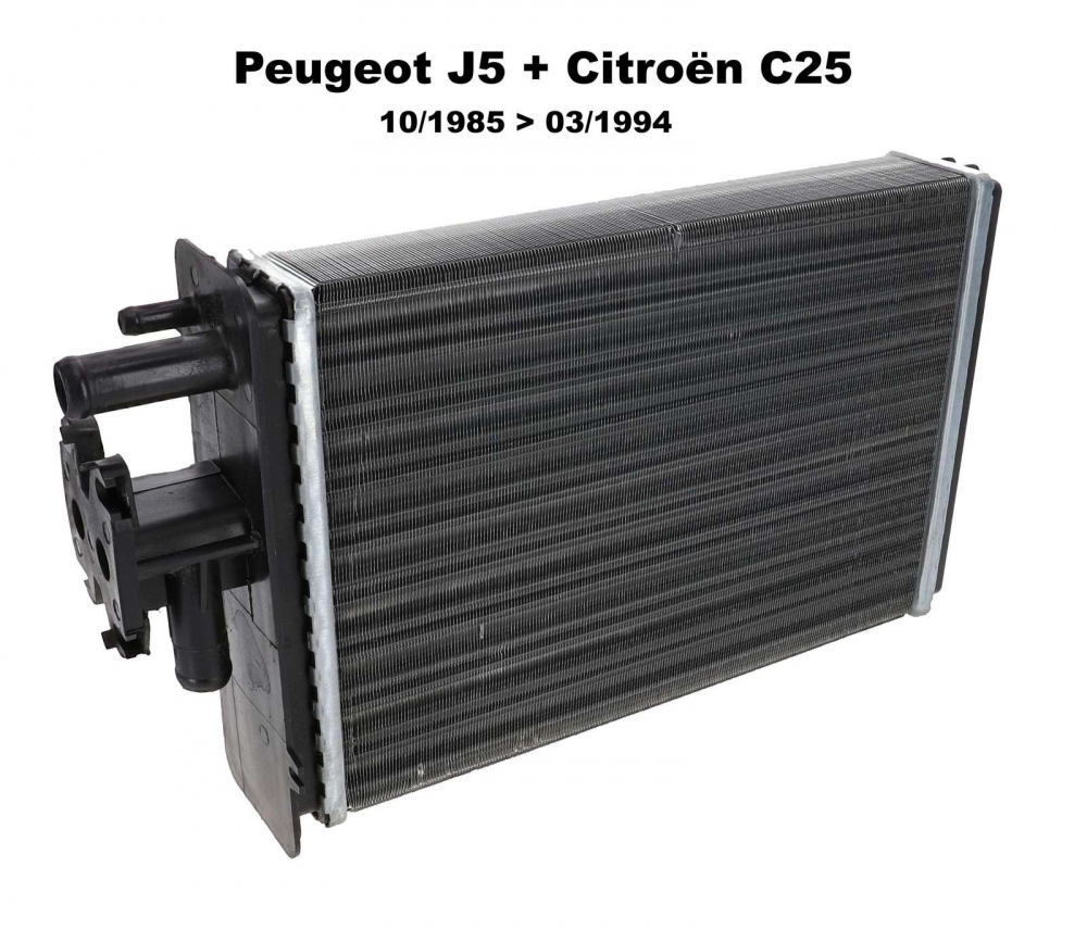 Peugeot - J5/C25. Verwarmingsradiator (warmtewisselaar) geschikt voor Peugeot J5 + Citroën C25. Ge�
