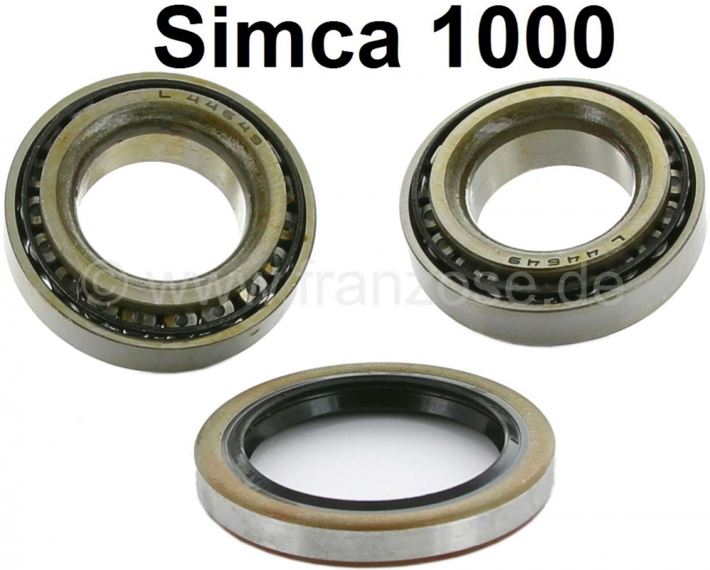 Peugeot - Simca, wiellagerset achteras. Geschikt voor Simca 1000 van 1961 tot 1978. Simca 1200 S, va