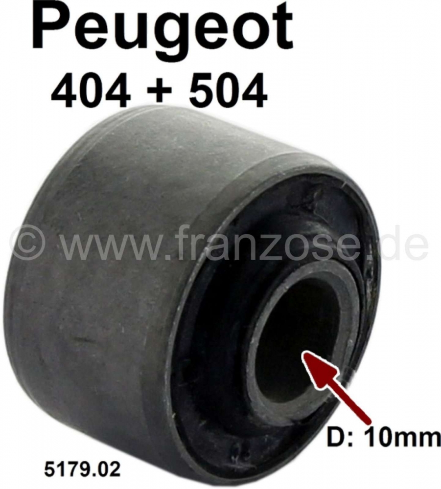 Peugeot - P 404/504, rubber silent bus voor de stabilisatorstang (achteras). Geschikt voor Peugeot 4