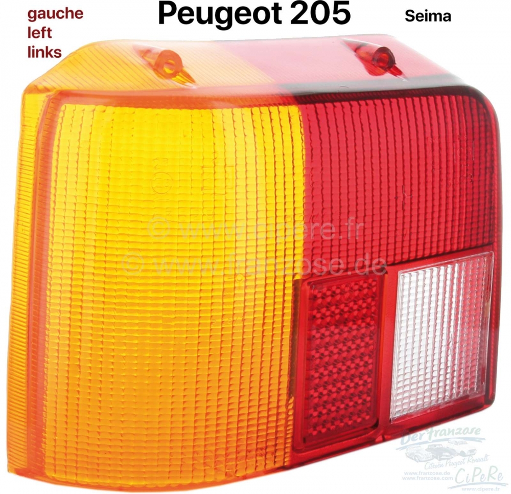 Peugeot - P 205, achterlichtkap links (Seima). Geschikt voor Peugeot 205, van 1985 tot 1990.