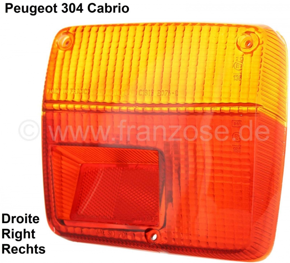 Citroen-2CV - P 304, achterlichtkap rechts, voor Cabrio kleine series reproductie!