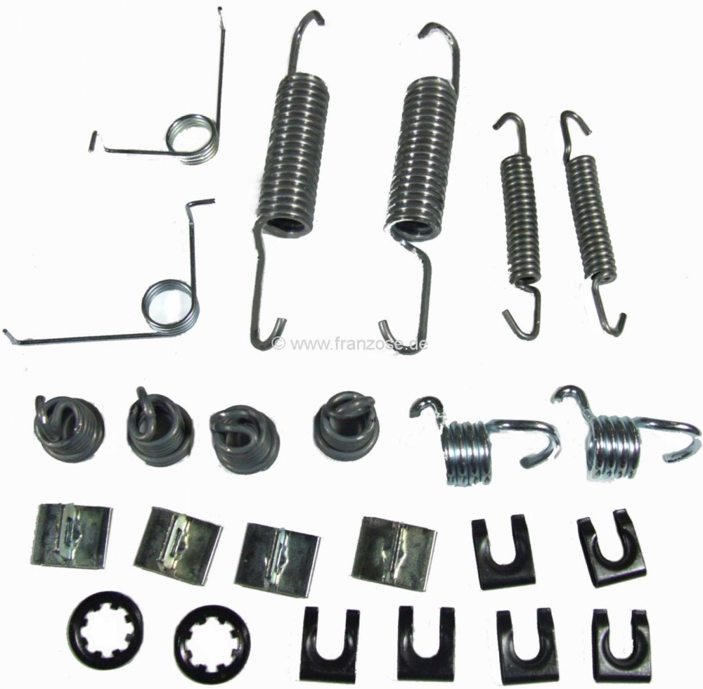 Peugeot - P 504, remschoen montagekit jaar 71-80 Bendix systeem, 254x45mm (veerklemmen)