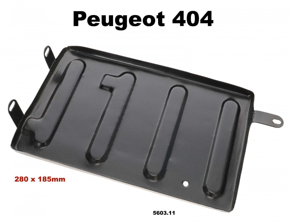 Peugeot - P 404, accuplaat (accuhouder). Geschikt voor Peugeot 404, Bestelnr. 5603.11