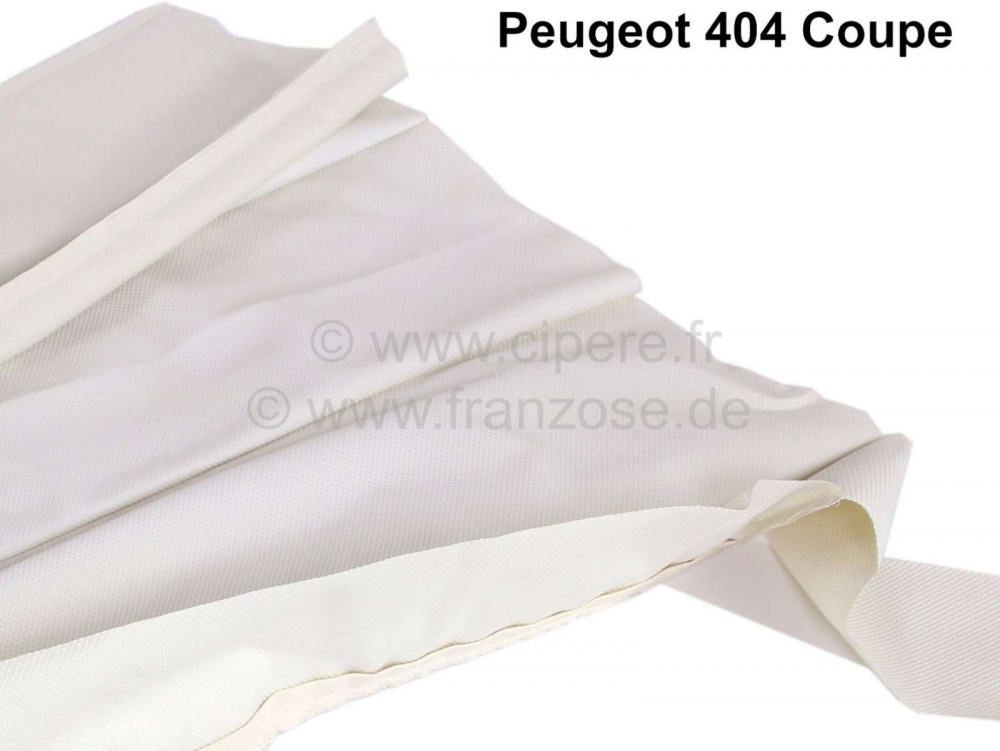 Peugeot - P 404, baldakijn compleet (wit). Materiaal: tissu blanc cassé pointe de diamant. Geschikt