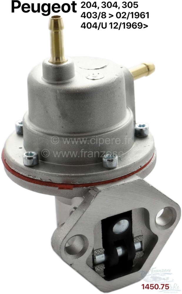 Citroen-2CV - Benzinepomp, volledig van metaal. Geschikt voor Peugeot 204, 304, 305, Peugeot 403/8, tot 