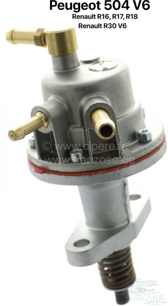 Alle - Mechanische benzinepomp. Geschikt voor Peugeot 504 2.7 (Cabrio + Coupé). Renault R16, R17