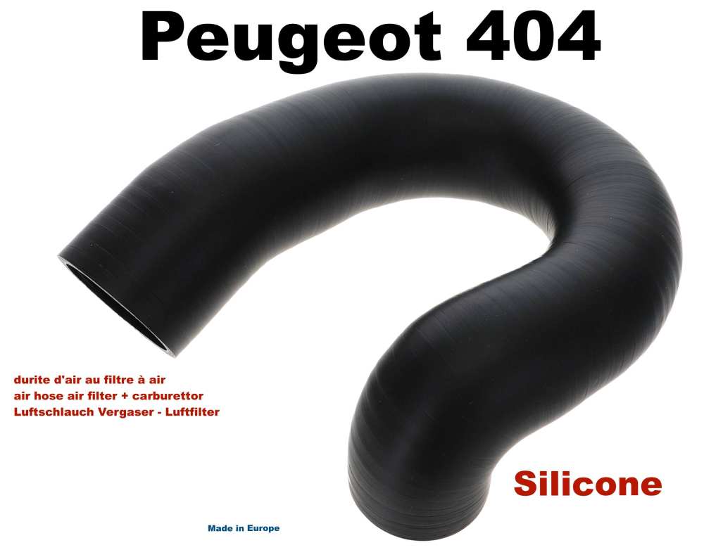 Peugeot - P 404, luchtslang tussen carburateur + luchtfilter (gebogen slang 180°, zonder extra aans