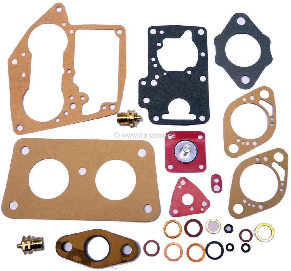 Peugeot - P 504 V6, carburateurreparatieset Peugeot 504 V6 Coupe + Cabrio, P 604 V6, Renault R30, Al