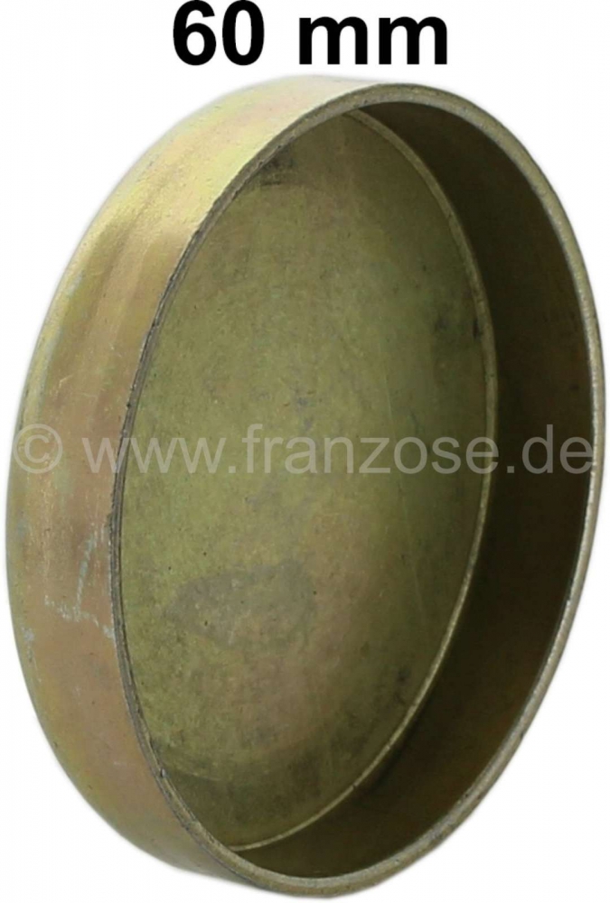 Renault - Vorststop (afsluitdop voor kerngat). Diameter: 60 mm. Geschikt voor Peugeot 403, 404, 504,