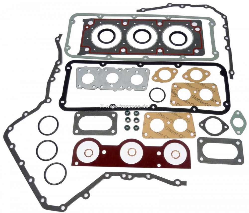 Renault - P504/604/R30/Alpine V6, cilinderkoppakkingset rechts. Geschikt voor Peugeot 504 V6 (Cabrio
