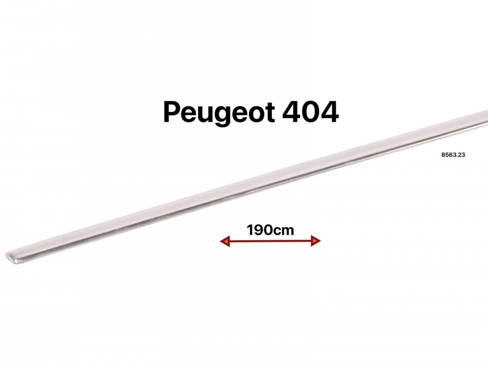 Peugeot - P 404, sierlijst roestvrij staal gepolijst, Peugeot 404. dorpel, montage links of rechts, 