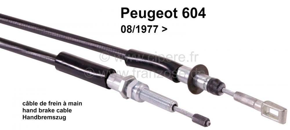 Renault - P 604, handremkabel, vanaf 08/1977, alle diesel- en benzinemotoren vanaf FIN.6556857, Or.N