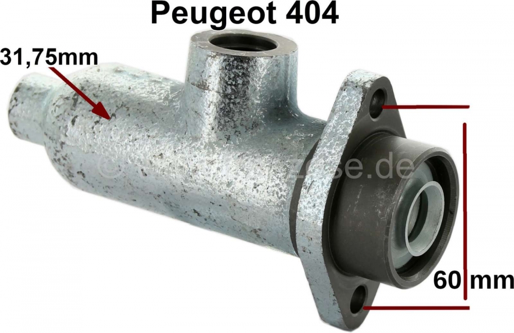 Peugeot - P 404, hoofdremcilinder, 31,75mm zuiger. Geschikt voor Peugeot 404, alle LD Thermostabiele