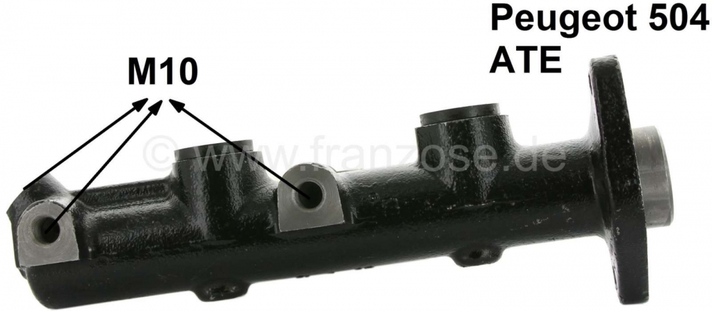Renault - P 504, hoofdremcilinder met twee circuits. Remsysteem: Bendix - ATE. Zuiger diameter: 20,6