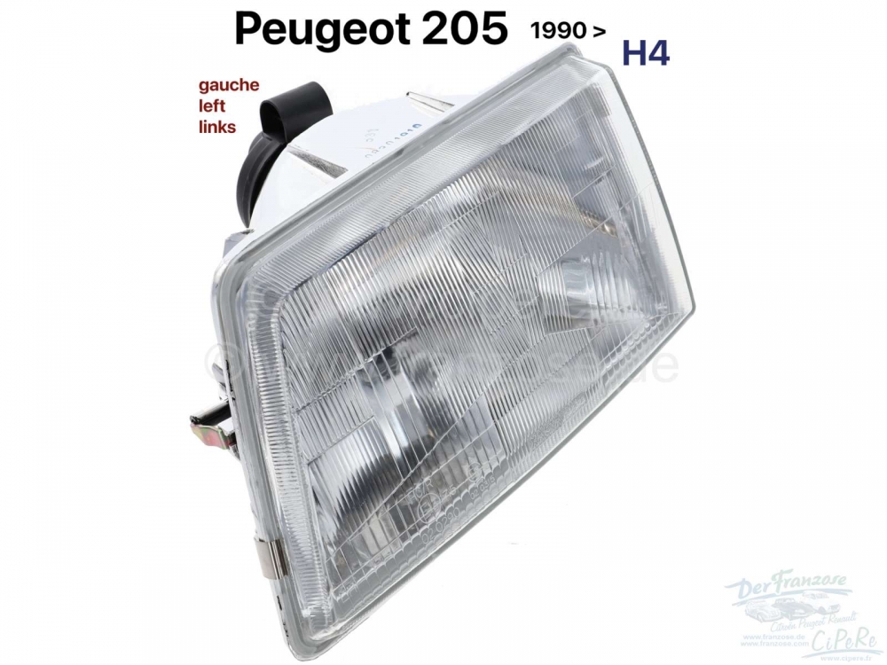 Peugeot - P 205, koplamp links H4, vanaf 1990