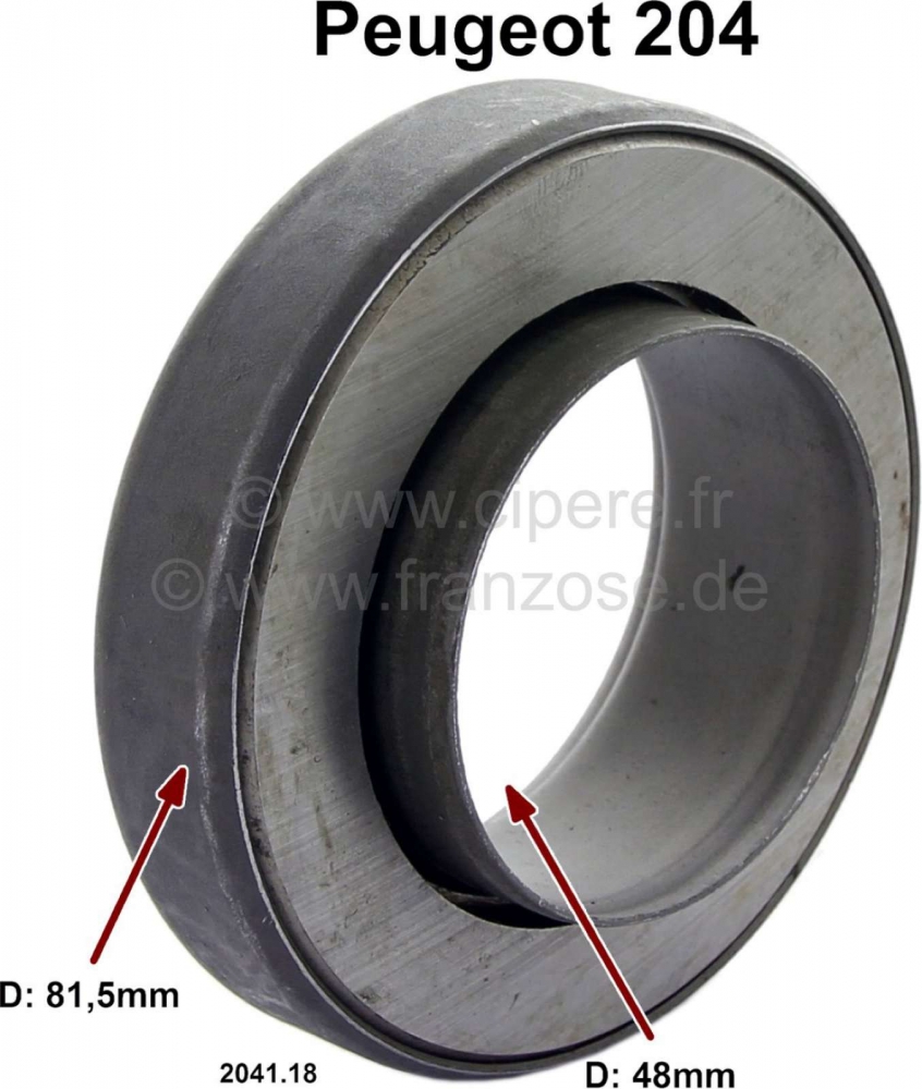 Citroen-2CV - P 204, ontkoppelingslager. Geschikt voor Peugeot 204, voor koppeling Ferodo 180 DP (180mm)
