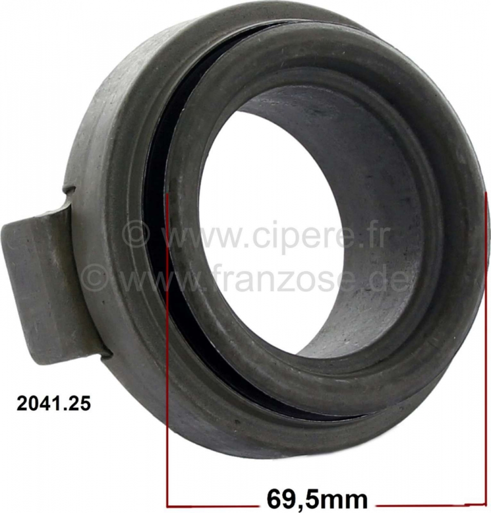 Citroen-2CV - P 204, ontkoppelingslager Peugeot 204, voor koppeling Ferodo 200 DPP (200mm) + LUK TS 190 