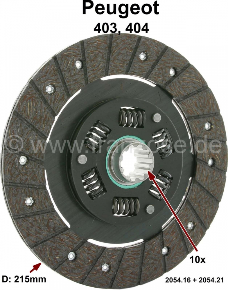 Peugeot - P 403/404, aandrijfschijf. Geschikt voor Peugeot 403, van 1956 tot 1964. Peugeot 404, van 