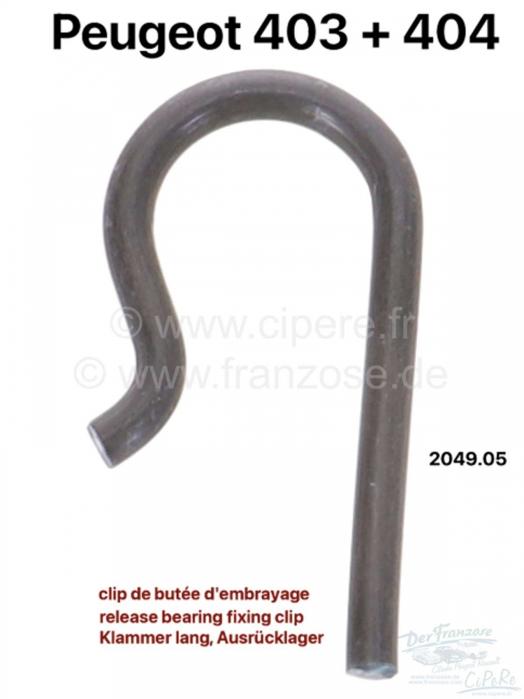 Peugeot - P 403/404, montagesteun loslager (lange versie). Geschikt voor alle Peugeot 403 + Peugeot 