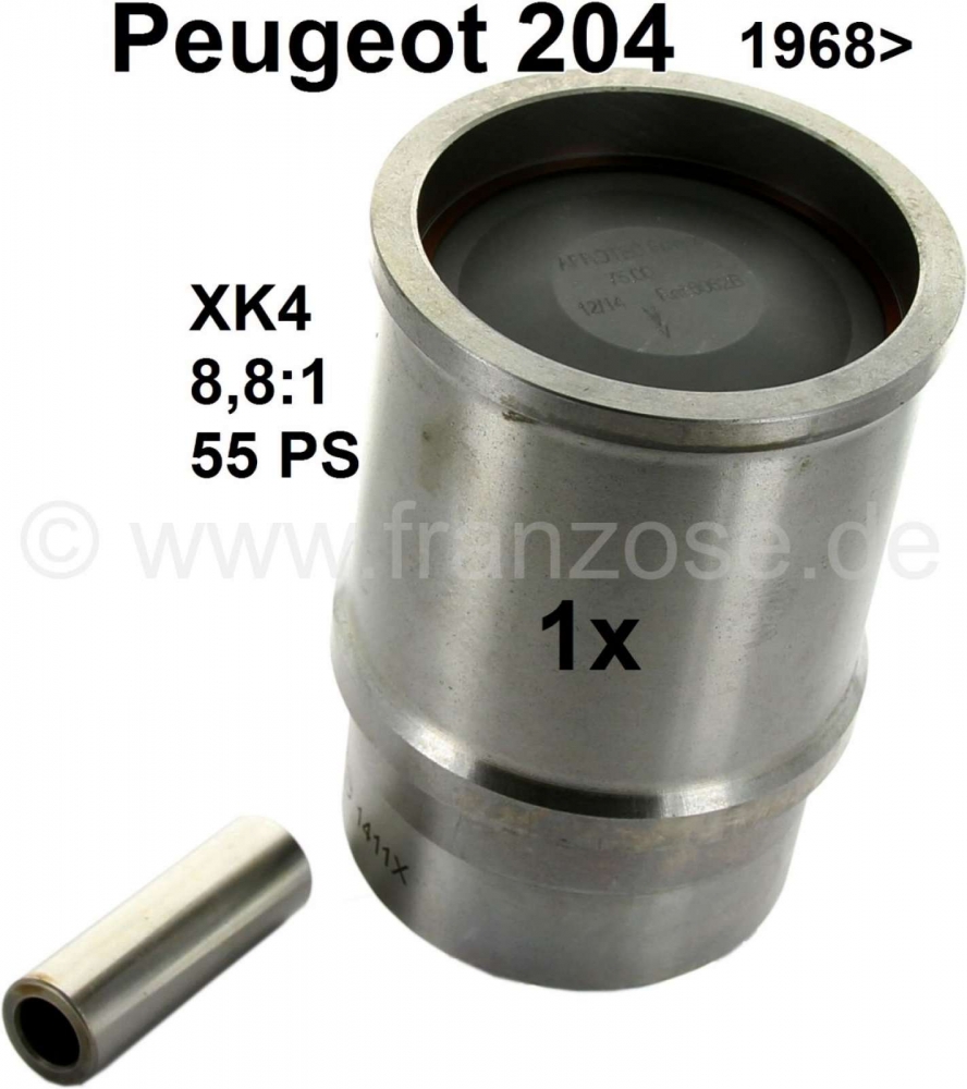 Citroen-2CV - P 204, zuiger + cilinder (per stuk). Geschikt voor Peuggeot 204, vanaf 1968 motor: XK4. Co