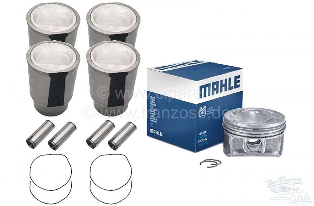 Peugeot - P 205, zuiger + cilinder (4 stuks). Geschikt voor Peugeot 205 GTI 1,9L. Origineel. Beperkt