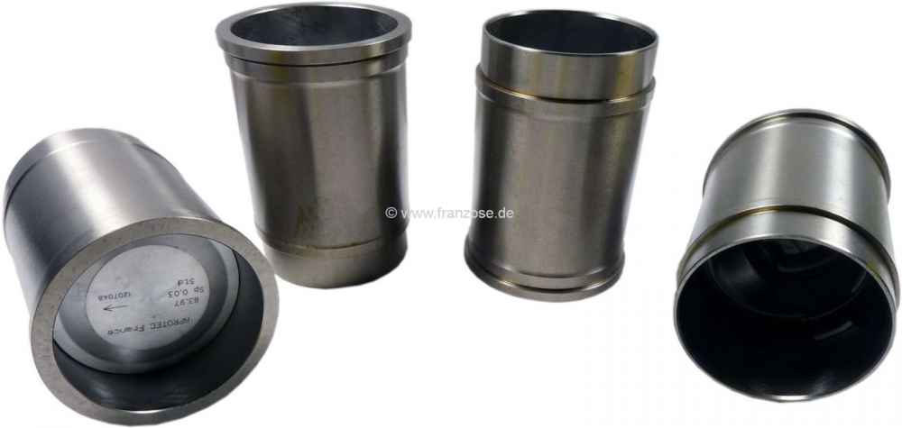 Peugeot - P 404, zuiger + cilinder (4 stuks), geschikt voor Peugeot 404 (carburateur, 404L, 404 U6 m