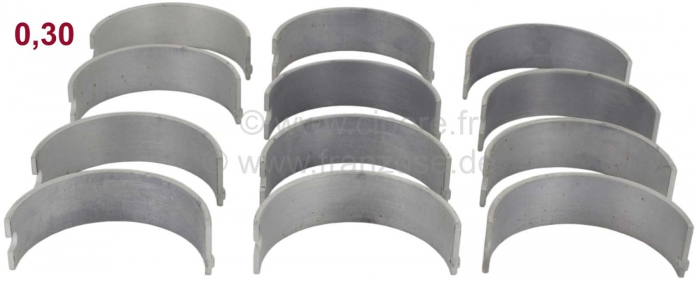 Peugeot - P 504 V6/604/Alpine A310 V6/R30, set kleine drijfstanglagers (trimetaal). 0,30 overmaat. V