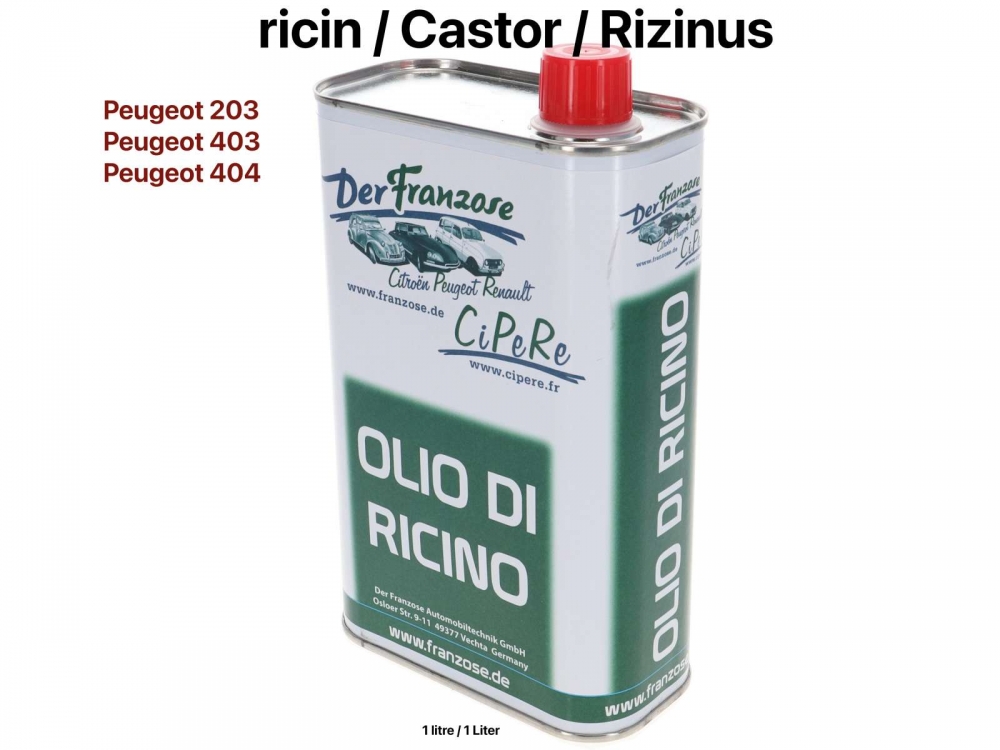 Alle - Achterasolie (1 liter), geschikt voor Peugeot 203, 403, 404, speciale olie (op basis van r