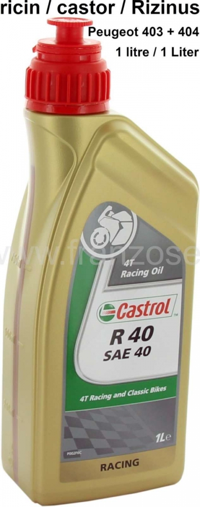 Peugeot - Achterasolie voor Peugeot 403,404 Castrol R40 (op basis van ricinusolie), speciale olie, w
