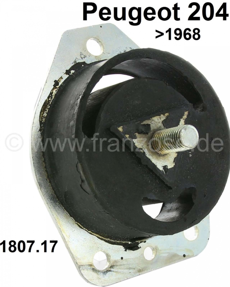 Citroen-2CV - P 204, voorste motorsteun, midden. Geschikt voor Peugeot 204, tot modeljaar 1968, Bestelnr