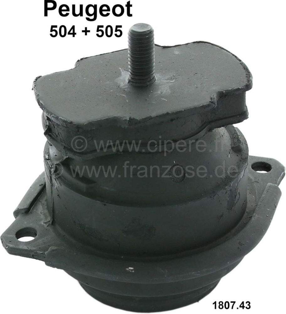 Renault - P 504/505, voorste motorsteun. Geschikt voor Peugeot 504, vanaf modeljaar 1980. Peugeot 50
