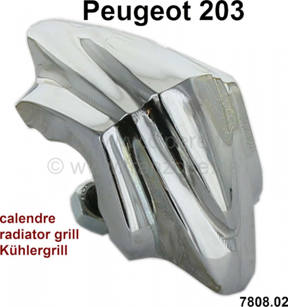 Peugeot - P 203, bevestigingsclip voor radiatorrooster (per stuk). Geschikt voor Peugeot 203, Bestel