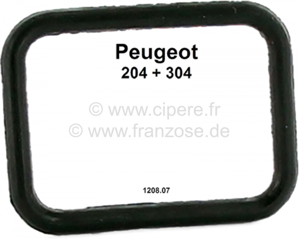 Peugeot - P 204/304, afdichting waterpomp. Vierkant, gemaakt van rubber. De afdichting zit achter de