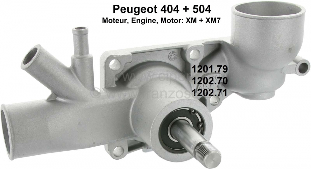 Peugeot - P 404/504, waterpomp, uitschakelbare ventilator. Geschikt voor Peugeot 404 + Peugeot 504, 