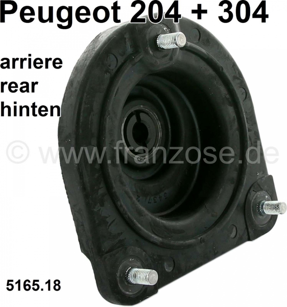 Renault - P 204/304, bovenste veerschijf, achter. Bevestigt de schokdempers. Geschikt voor Peugeot 3