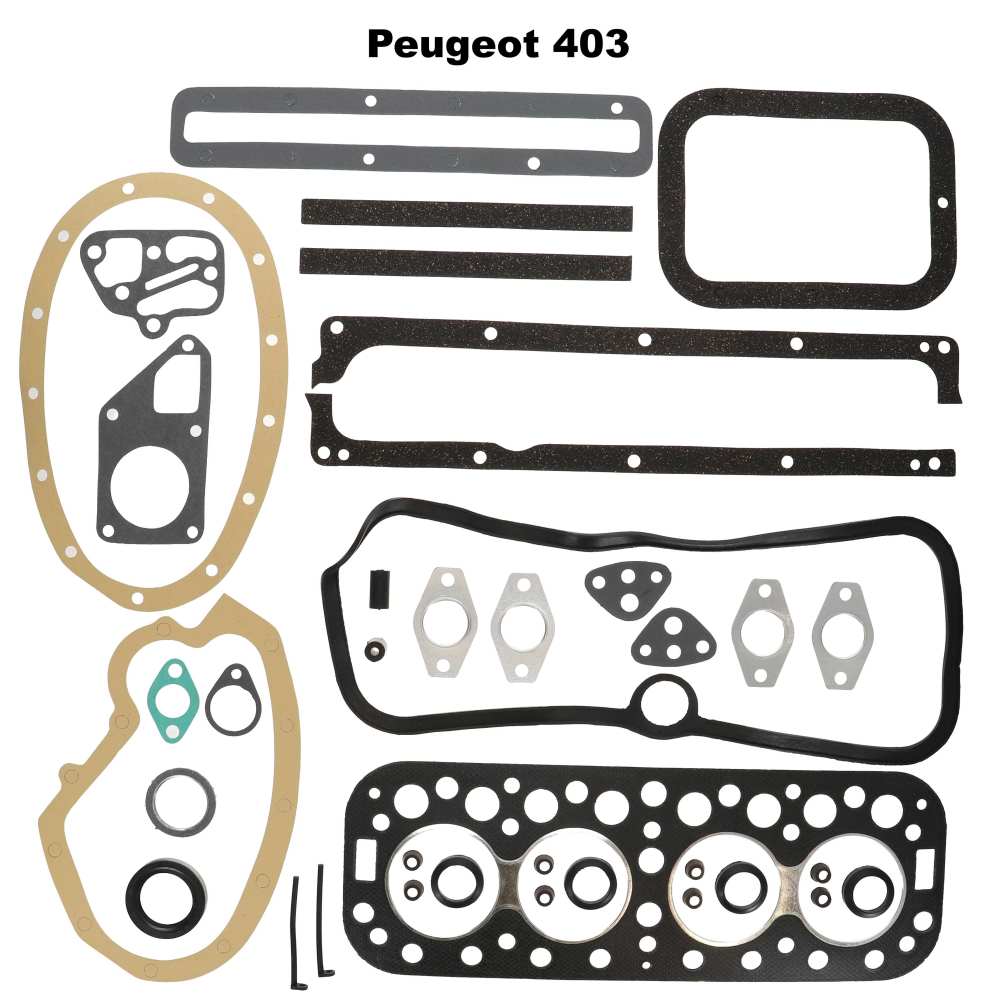 Peugeot - P 403, motor pakkingset (incl. cilinderkoppakking). Geschikt voor Peugeot 403, van 1959 to