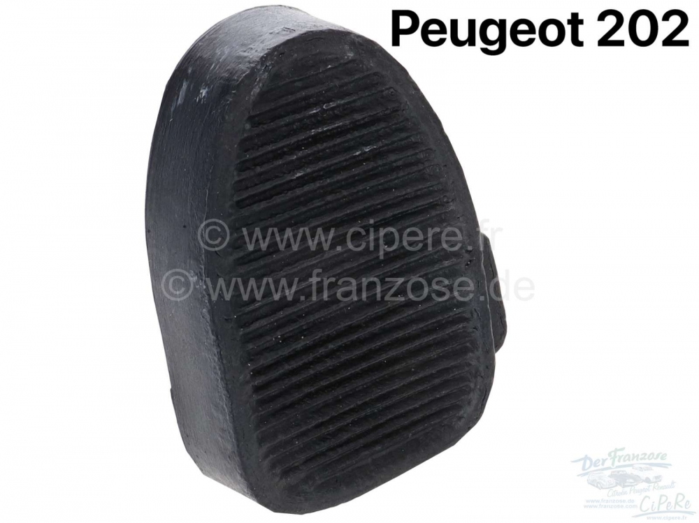 Peugeot - P 202, pedaalrubber voor Peugeot 202. Totale breedte 50mm, totale hoogte 80mm.