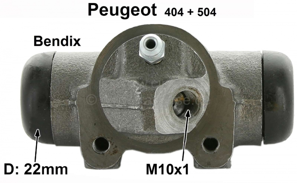 Peugeot - P 404/504, remcilinder rechts achter, Peugeot 404 + 504, Bendix systeem, zuigerdiameter = 