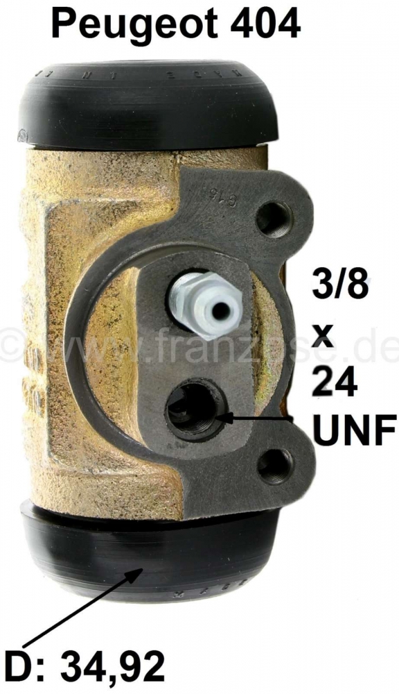 Peugeot - P 404, remcilinder voorwiel (links + rechts zijn identiek). Geschikt voor Peugeot 404, met