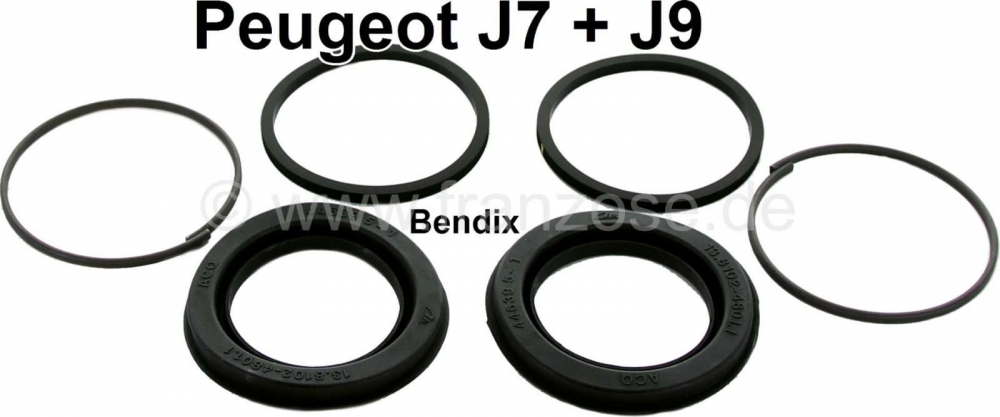 Peugeot - J7/J9, reparatieset voor Bendix remklauw. Geschikt voor de vooras van Peugeot J7 + J9, van
