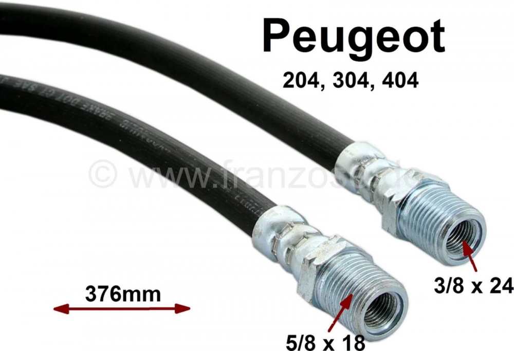 Citroen-2CV - P 204/404/202, remslang voor, geschikt voor Peugeot 204 + 404, waarschijnlijk gebouwd tot 