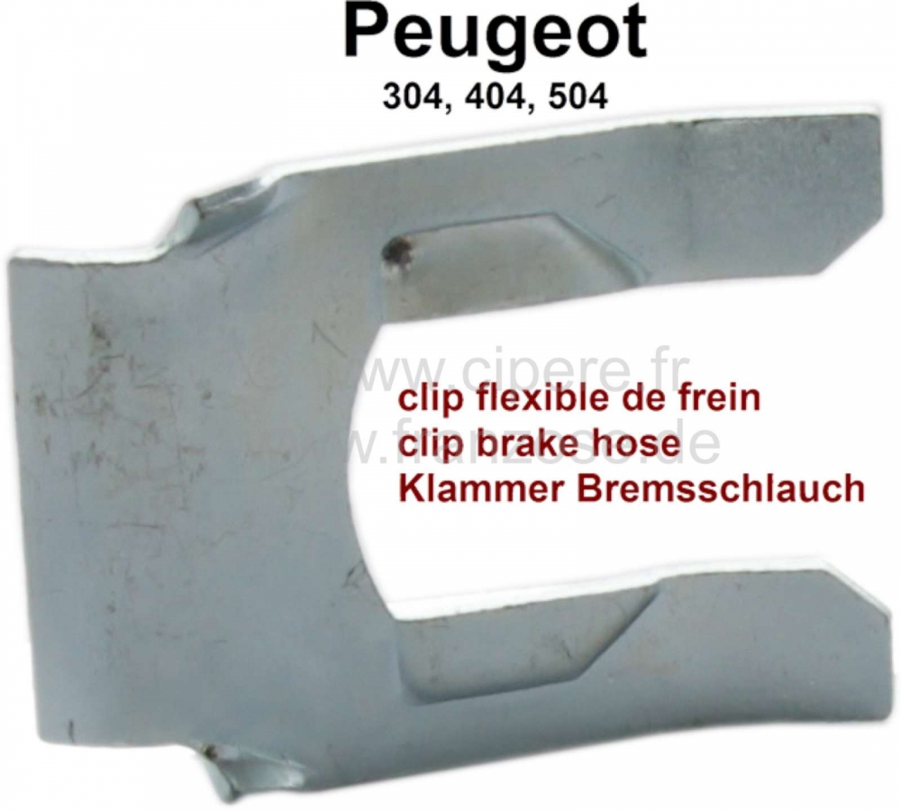 Citroen-2CV - P 304/404/504, clip voor remslangen