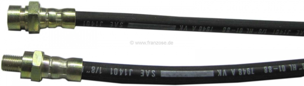 Alle - Simca 900/1000, remslang voor.  Aansluiting 3/8