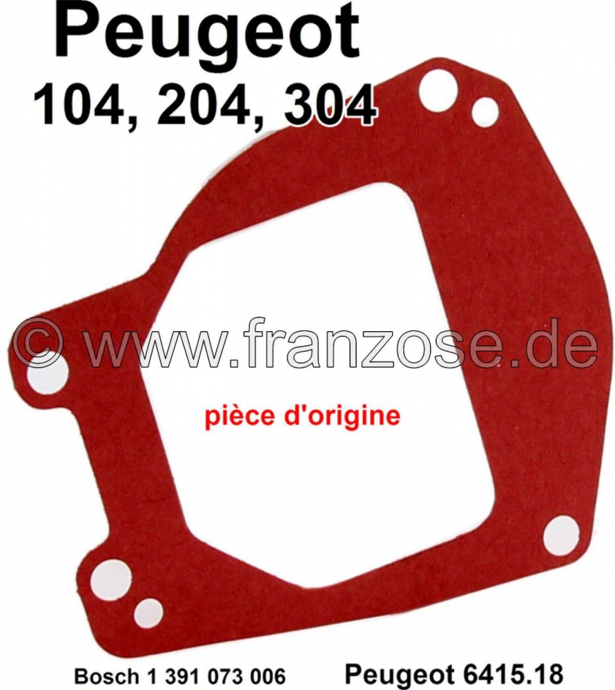 Citroen-2CV - P 204/304/104, afdichting behuizing ruitenwissermotor (Bosch). Geschikt voor Peugeot 104, 