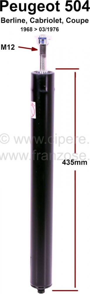 Renault - P 504, voorste schokdemper (veerpootinzetstuk). Geschikt voor Peugeot 504 + 504 Cabriolet 