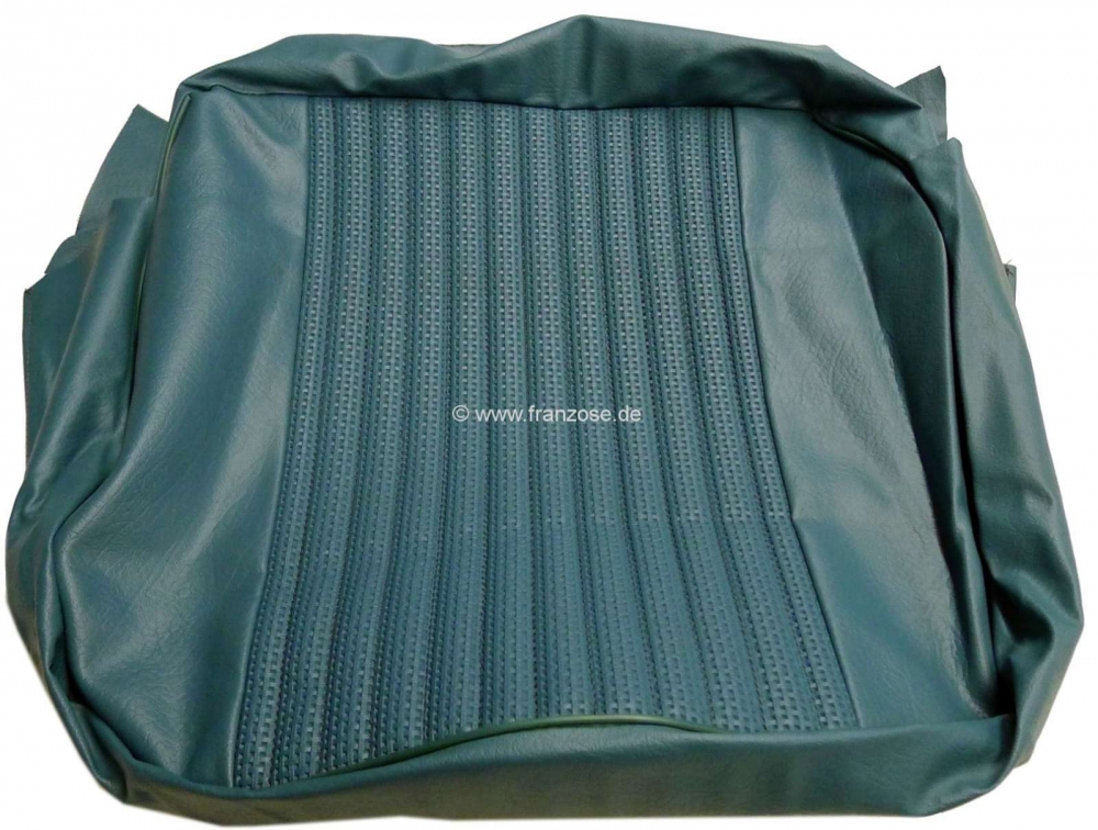 Peugeot - P 204, kunstleder turkoois 3172, vlechtwerk, kussenhoes voorstoel, Peugeot 204 Cabrio-Coup