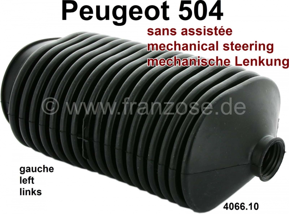 Peugeot - P 504, stuurlaars (voor mechanische besturing), links. Geschikt voor Peugeot 504. Ovale op