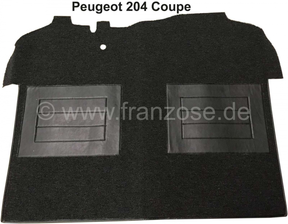Peugeot - P 204, tapijtset. Materiaal: donkergrijze lus. Geschikt voor Peugeot 204 Coupé.