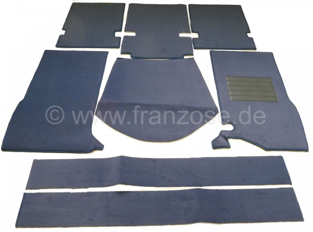 Peugeot - P 404, tapijtset van velours. Geschikt voor Peugeot 404 berline. Kleur: donkerblauw