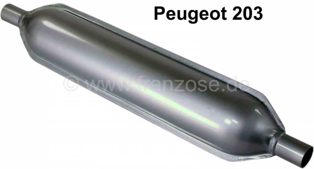 Peugeot - P 203, geluiddemper. Geschikt voor Peugeot 203 berline (alle modeljaren). Lengte (zonder a